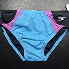 Men  s / Youth SPEEDO Swim Briefs Euro Brazilian Size 28 Picton Blue Vibe Collect