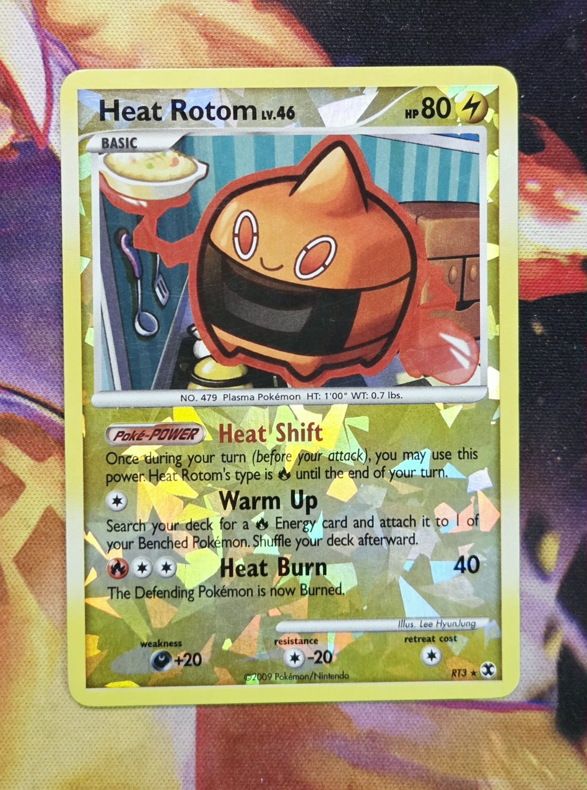 Heat Rotom RT3 Rare Platinum Rising Rivals Reverse Holo Pokemon 2009