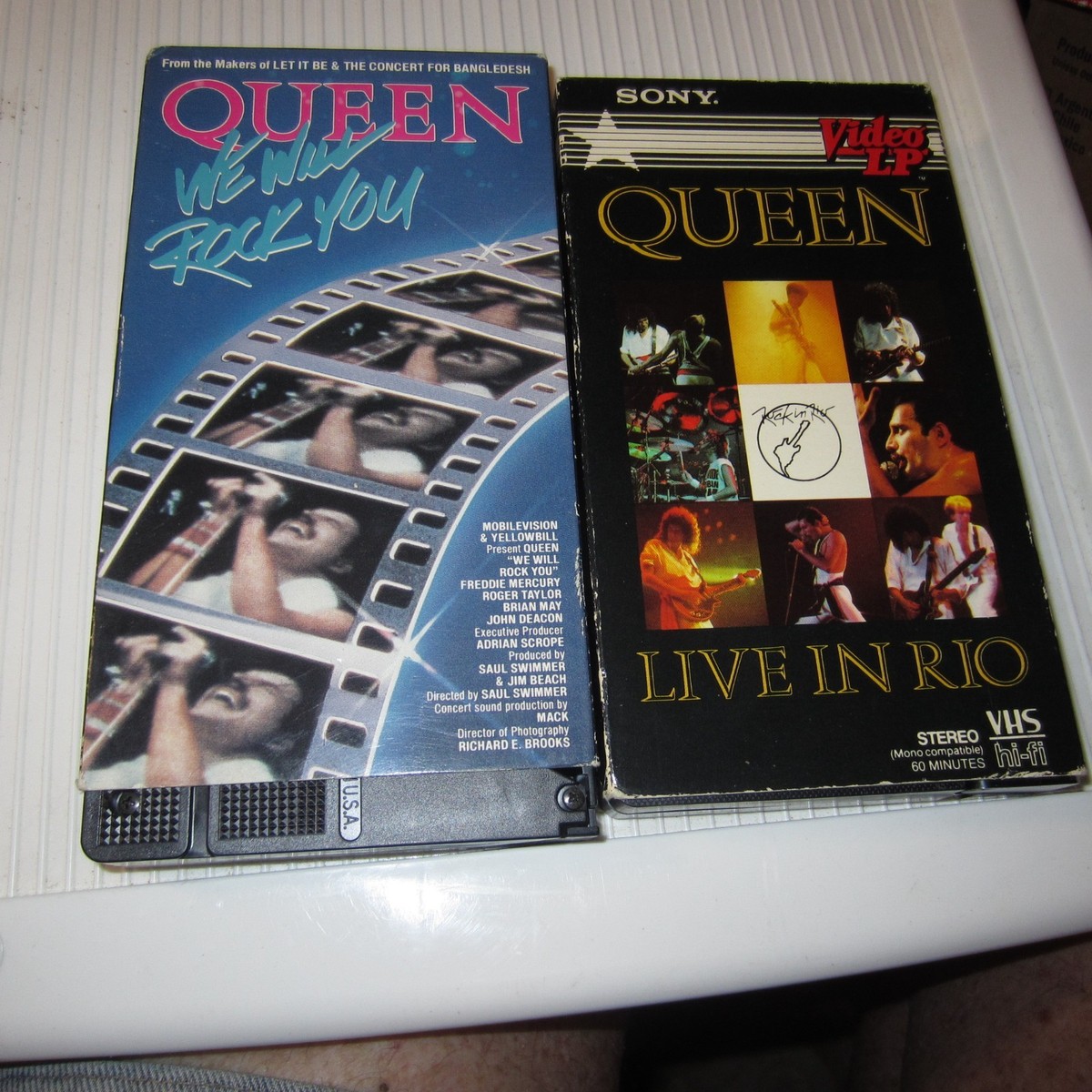 QueenのVHS 2 vintage Queen Music vhs tape RIO AND ROCK YOU RARE COLLECTOR'S