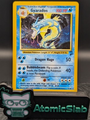 Pokémon TCG Gyarados 7/130 Base Set 2 Vintage Holo Rare WOTC (Near Mint!)