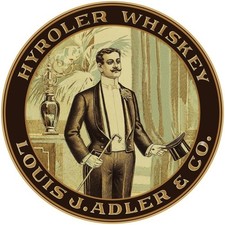 HYROLER Whiskey by Louis Adler & Co. NEW Metal Sign: 12" Dia. Round Made in USA