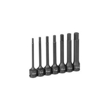 Grey Pneumatic 1247MH 3/8" Drive 7 Piece 4" Length Metric Hex Driver Set
