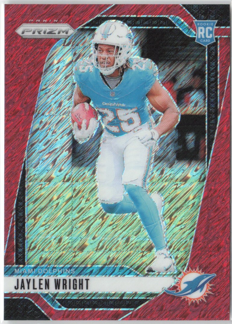 2024 Panini Prizm #348 Jaylen Wright Red Shimmer #/35