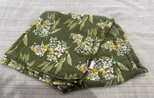 milkbarn Muslin Bamboo Green Floral Receiving Blanket 