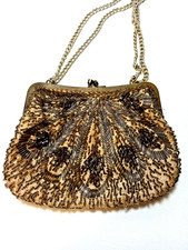 Vintage 40's hand Beaded evening Purse La Regale Hong Kong