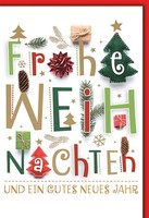 Weihnachten Frohe Weihnachten Farbig GlüCkwunschkarte Mit Umschlag