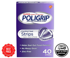 Super PoliGrip Comfort Seal Strips Denture Adhesive - 40 Strips - FREE DELIVERY