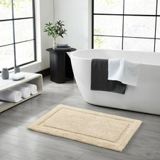 Jean Pierre New York Lydia Border 100 Cotton Bath Mat - Non-Slip Bath Rug - Ivo