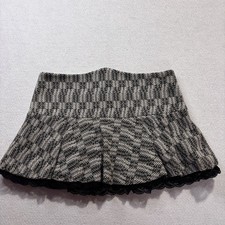 Gonna Pinko originale in lana con trama spigata bianco/nero taglia M