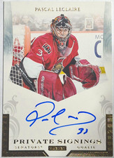 Panini Certified 2011-12 Private Signings Pascal Leclaire #PL Auto Senators
