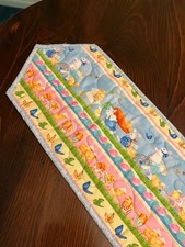 Handcrafted-Quilted Table Runner -Easter Eggs, Bunnies, Chicks, Butterflies NEW