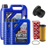 MotoröL Filter Set 5W-30 Liqui Moly 7 Liter + Schraube FüR Audi A4 A5 Q5 2.7 3.0