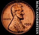 1958 Lincoln Wheat Cent- Choice Gem Brilliant Uncirculated Luster #J6199