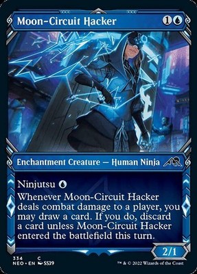 Showcase MOON-CIRCUIT HACKER x4 mtg NM-M Kamigawa Neon Dynasty 4 Common