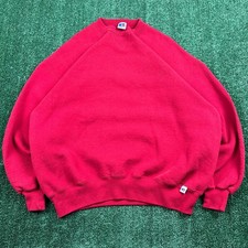 VTG Russell Athletic Crewneck Sweatshirt Mens XL Red Blank USA Made 50/50 90s
