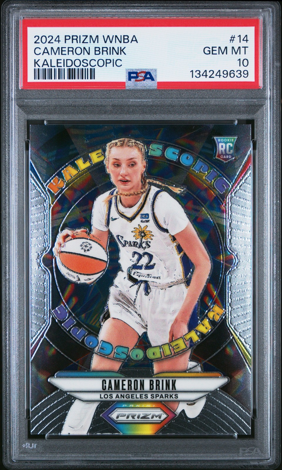 2024 PANINI PRIZM WNBA KALEIDOSCOPIC #14 CAMERON BRINK PSA 10