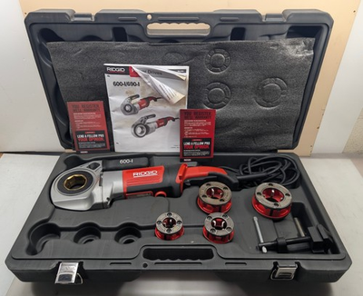 #ad RIDGID 600 I Hand Held Power Drive with Case amp; 4 Dies Mint Condition $999.99