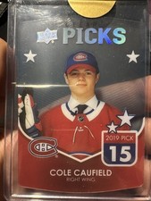 21-22 UPPERDECKSERIES1 COLE CAUFIELD CLEAR PICKS HOCKEY CARD1:1152 PACKS