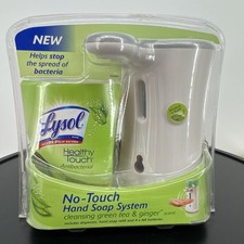 Lysol No Touch Hand Soap Dispenser System Green Tea  Ginger Scent BRAND NEW 