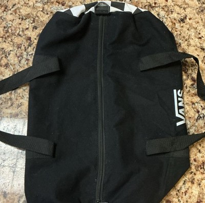 VANS Off The Wall Large Canvas Duffle Bag Black/White Checkerboard Zip