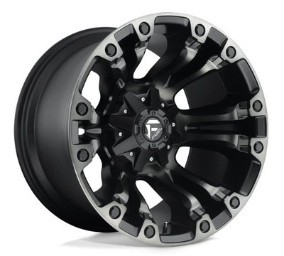 FUEL Vapor D851 20X10 8X165.1 Offset -18 Matte Black w/Gray Tint (Quantity of 4)