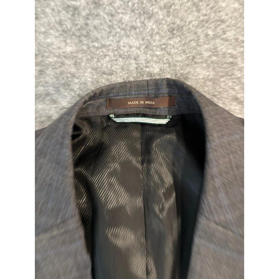 Blazer Greg Norman Para Hombres 44S Gris Mezcla de Lana a Cuadros Traje Chaqueta Tasso Elba Foto 3 de 4