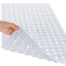 Yimobra Bathtub Mat Non Slip, 27.5"x15.5" Machine Washable 27.5 x 15.5, White