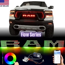 ✅ NEW 2019-2024 RGBW FLOW LED controller Letters Sets For Dodge RAM emblem Badge
