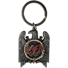 Slayer Keyring Classic Eagle Band Logo Official New Silver Metal Keychain Size