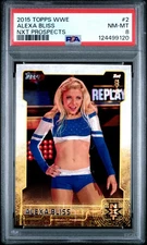 2015 TOPPS WWE NXT PROSPECTS #2 ALEXA BLISS PSA 8
