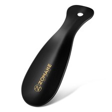 ZOMAKE Metal Shoe Horn,Small Travel Shoehorn 7.5 inch, Style A-7.5in Black