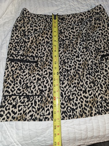 Chicos Zenergy Womens Tennis or Golf Skort Animal Print Size 2 = Large - 第 9/12 張圖片