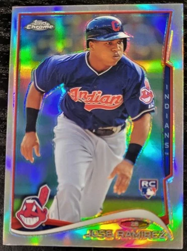 2014 Topps Chrome JOSE RAMIREZ Rookie REFRACTOR REF RC #45 Cleveland Indians