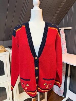 Vintage Nautical Cardigan - Yacht Rock Party Ready   by Essential Elements