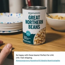 (1 Can) Great Northern Beans, 15.5 oz - Previously Amazon Fresh (Packaging Ma...