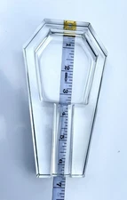 Vintage Bohemian Cigar  Ashtray • Coffin Vide-Poche Beautiful Thick Cut Crystal