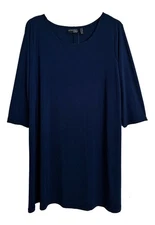 Attitudes by Renee, QVC, Dark Blue Pullover Dress with Stretch, size 2XP