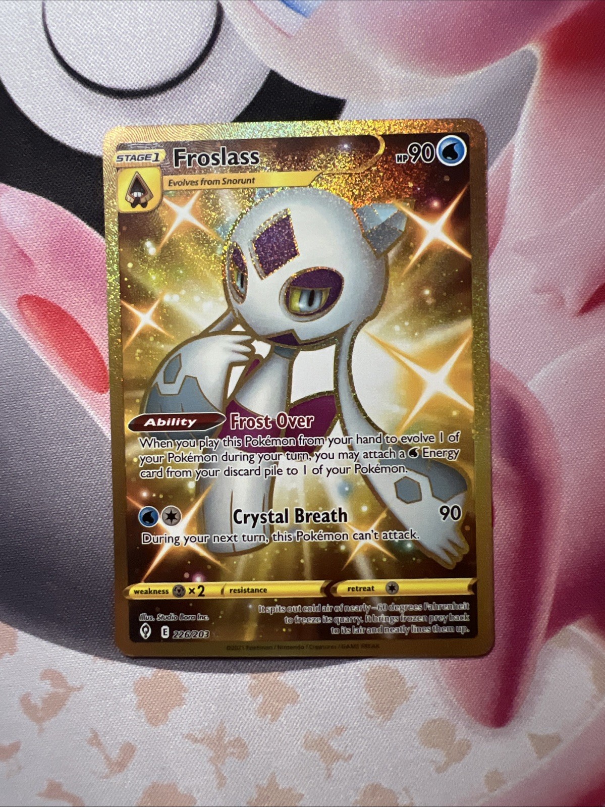 Froslass Gold Secret Rare SWSH07: Evolving Skies 226/203 NM