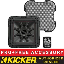 KICKER 45L7R122 CAR AUDIO 12" SOLO-BARIC L7R SERIES SUBWOOFER WITH GRILLE 2 OHM