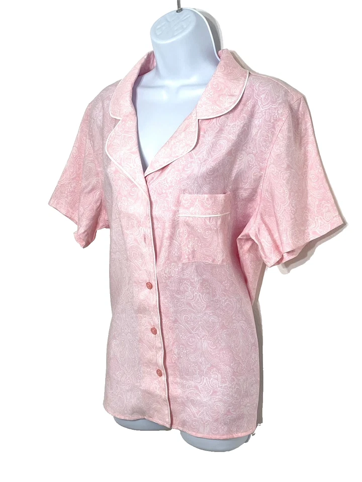 Nuevo con etiquetas Charter Club L 2 piezas Juego de pijama de cachemira con cuello de muesca, botón faltante Foto 2 de 4