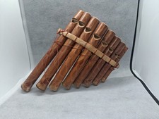 Hand made flute out of bamboo eight tubes