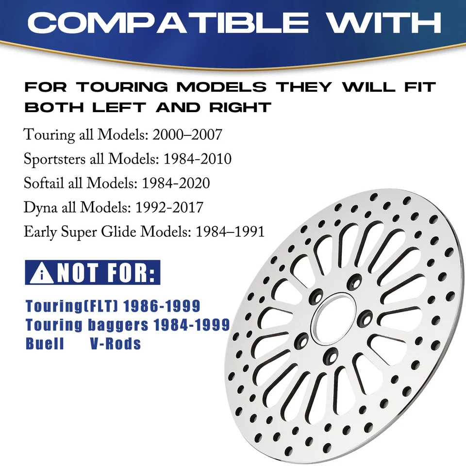 11.5 in Rear Brake Rotor for Harley Touring Electra Glide Heritage Softail Dyna - Image 3 of 4