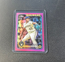 2024 Topps Chrome Abner Uribe Rookie Pink Refractor