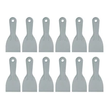 12pcs Putty Scraper 2.95" Plastic Flexible Putty Knives, Gray
