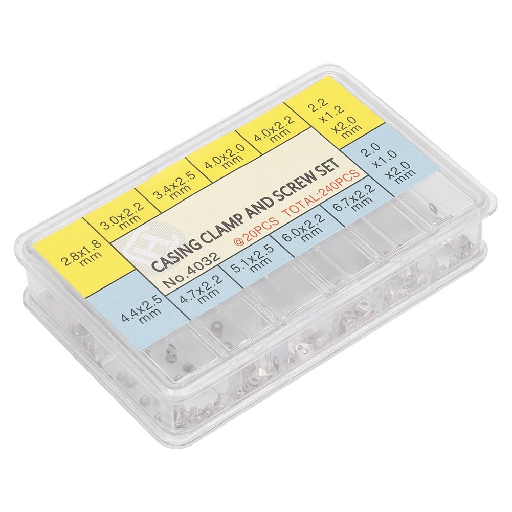 12 Sizes Watch Case Movement Clamps Parts Casing Repair Assorted Kit Watchmaker