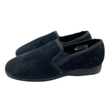 Spring Step Men's Adam Black Slip-On Corduroy Slipper EU 39 US 6-6.5