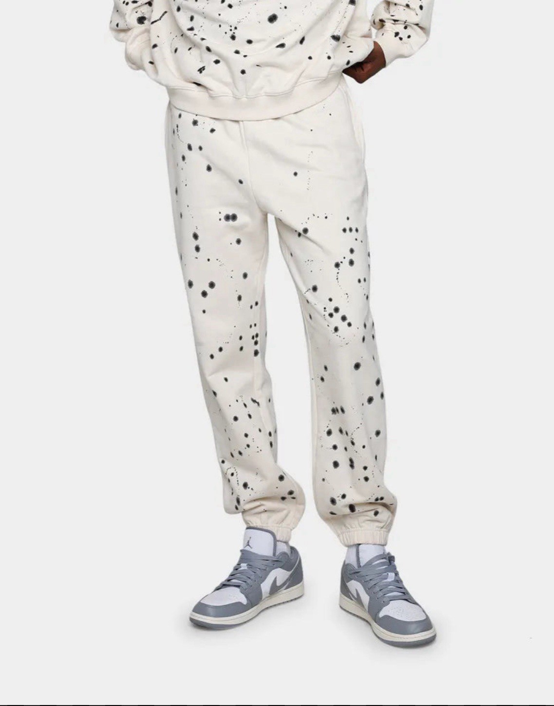 MNML Men’s Ink Spill Sweatpants - Off White