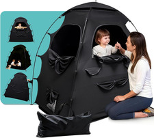 Baby Blackout Tent for Pack and Play Portable Crib Tent Blackout Canopy Crib, Tr