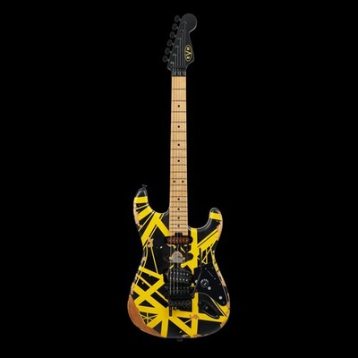 EVH Limited Edition Striped Series Frankenstein Frankie Aged Black
