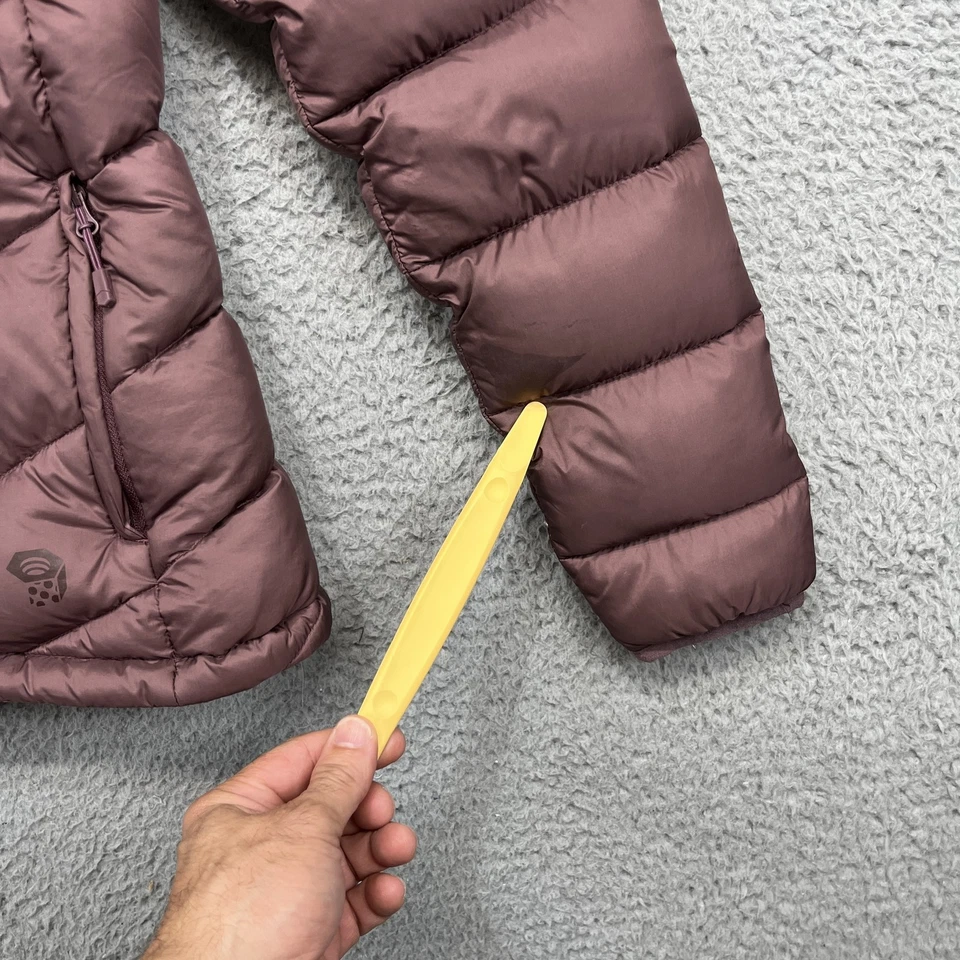 Chaqueta Mountain Hardwear para mujer XS púrpura rosa 650 plumón de pato acolchado Q.Shield Foto 2 de 4